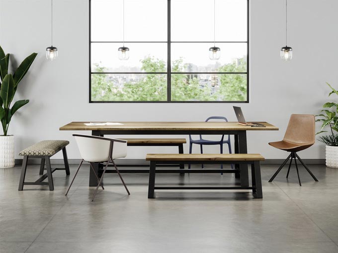 Midtown Bench with Midtown Table